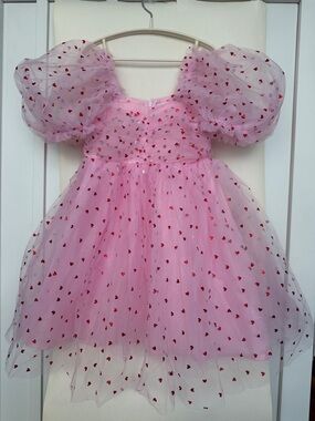 Jessica Simpson Pink Tulle Heart Dress for Girls